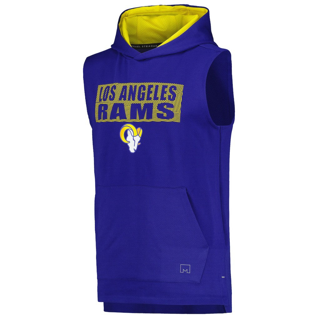 Los Angeles Rams MSX by Michael Strahan Marathon Sleeveless Pullover Hoodie - Royal - NFL