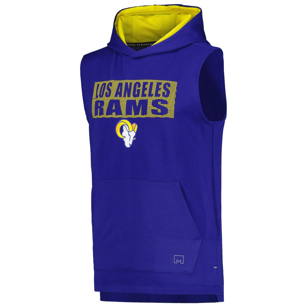 Los Angeles Rams MSX by Michael Strahan Marathon Sleeveless Pullover Hoodie - Royal - NFL