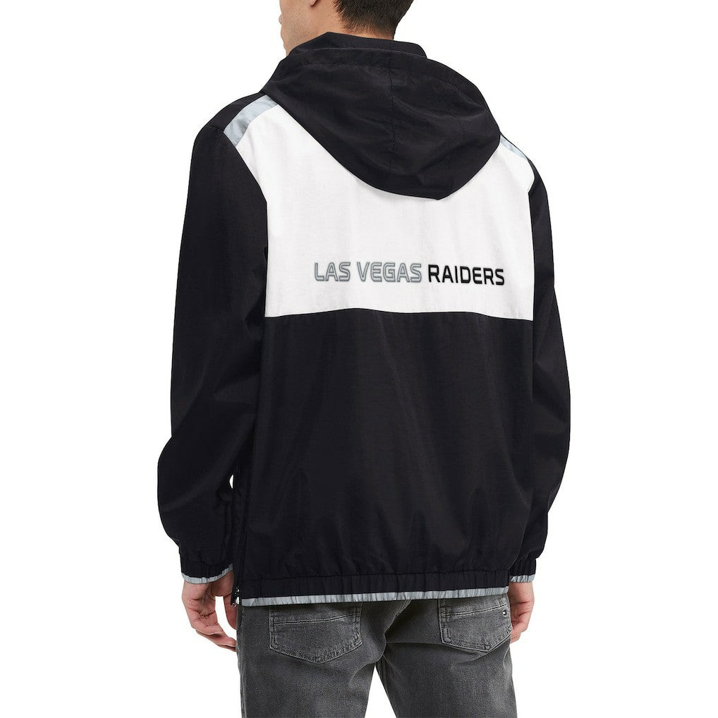 Las Vegas Raiders Tommy Hilfiger Carter Half-Zip Hooded Top - Black/White - NFL