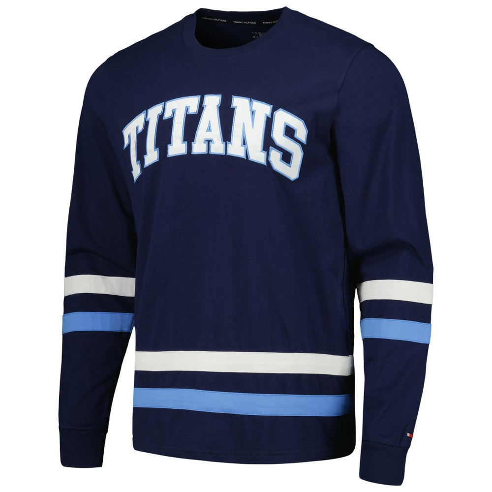 Tennessee Titans Tommy Hilfiger Nolan Long Sleeve T-Shirt - Navy/Light Blue - NFL