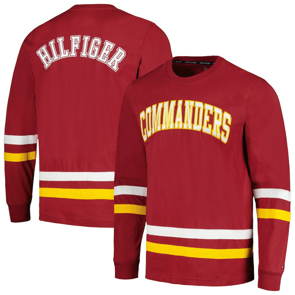 Washington Commanders Tommy Hilfiger Nolan Long Sleeve T-Shirt - Burgundy/Gold - NFL