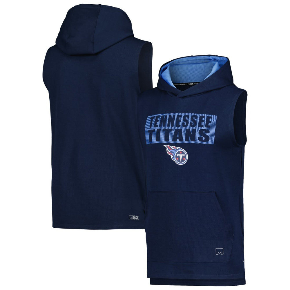 Tennessee Titans MSX by Michael Strahan Marathon Sleeveless Pullover Hoodie - Navy - NFL