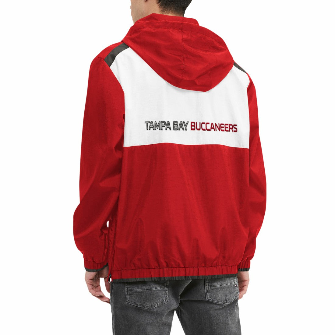 Tampa Bay Buccaneers Tommy Hilfiger Carter Half-Zip Hooded Top - Red/White - NFL