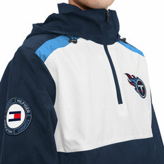 Tennessee Titans Tommy Hilfiger Carter Half-Zip Hooded Top - Navy/White - NFL