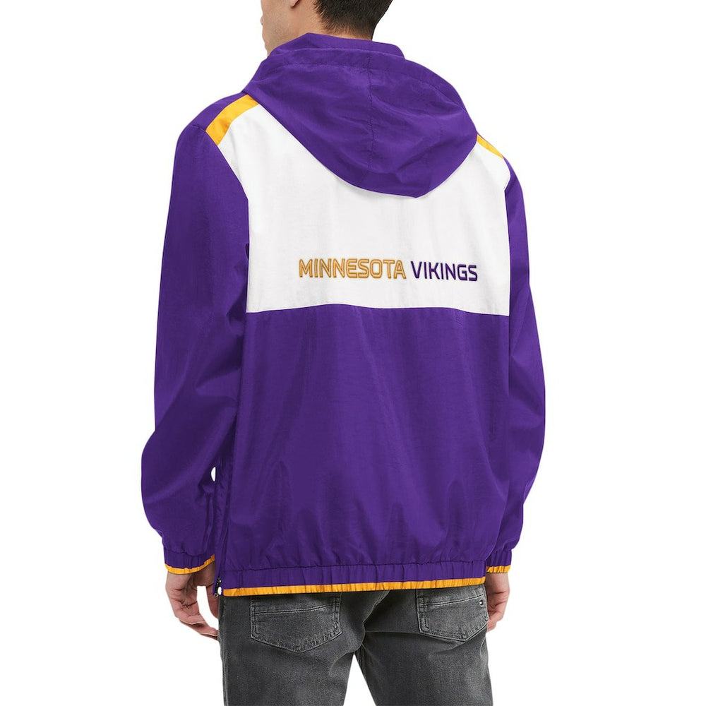 Minnesota Vikings Tommy Hilfiger Carter Half-Zip Hooded Top - Purple/White - NFL