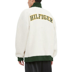 Green Bay Packers Tommy Hilfiger Jordan Sherpa Quarter-Zip Sweatshirt - Cream - NFL