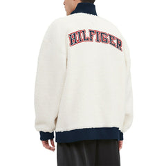 New England Patriots Tommy Hilfiger Jordan Sherpa Quarter-Zip Sweatshirt - Cream - NFL