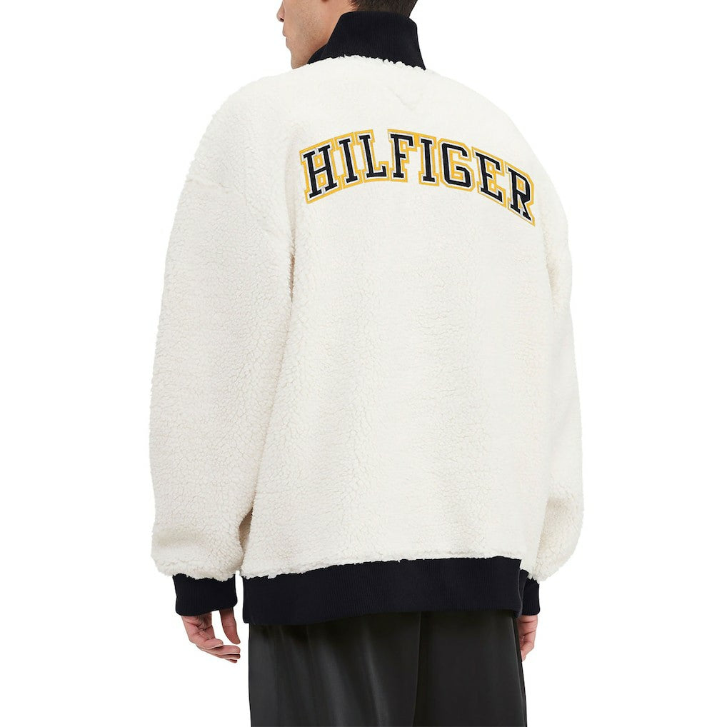 Pittsburgh Steelers Tommy Hilfiger Jordan Sherpa Quarter-Zip Sweatshirt - Cream - NFL