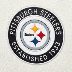 Pittsburgh Steelers Tommy Hilfiger Jordan Sherpa Quarter-Zip Sweatshirt - Cream - NFL