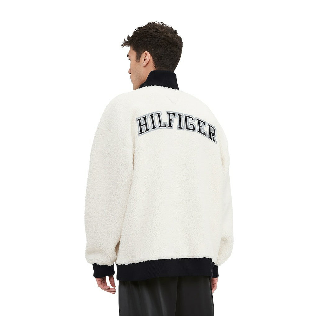 Las Vegas Raiders Tommy Hilfiger Jordan Sherpa Quarter-Zip Sweatshirt - Cream - NFL