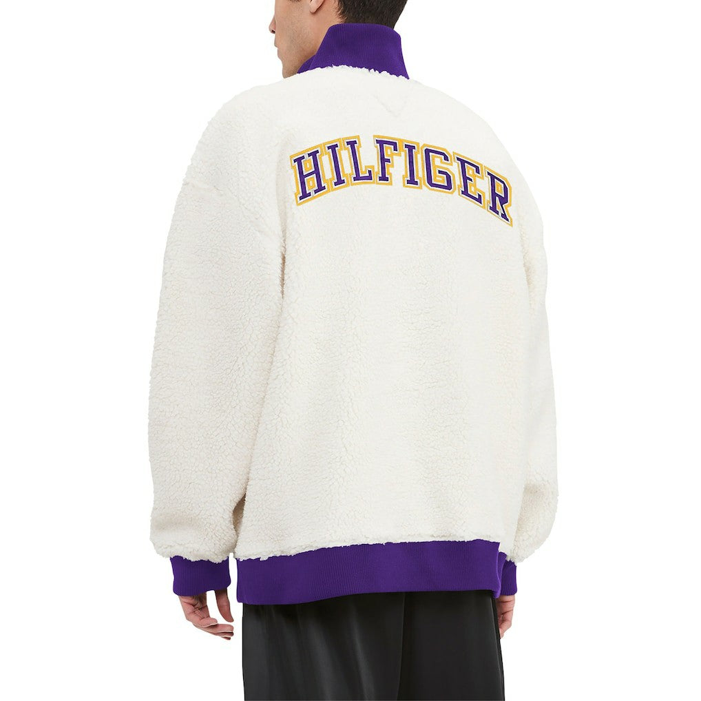 Minnesota Vikings Tommy Hilfiger Jordan Sherpa Quarter-Zip Sweatshirt - Cream - NFL