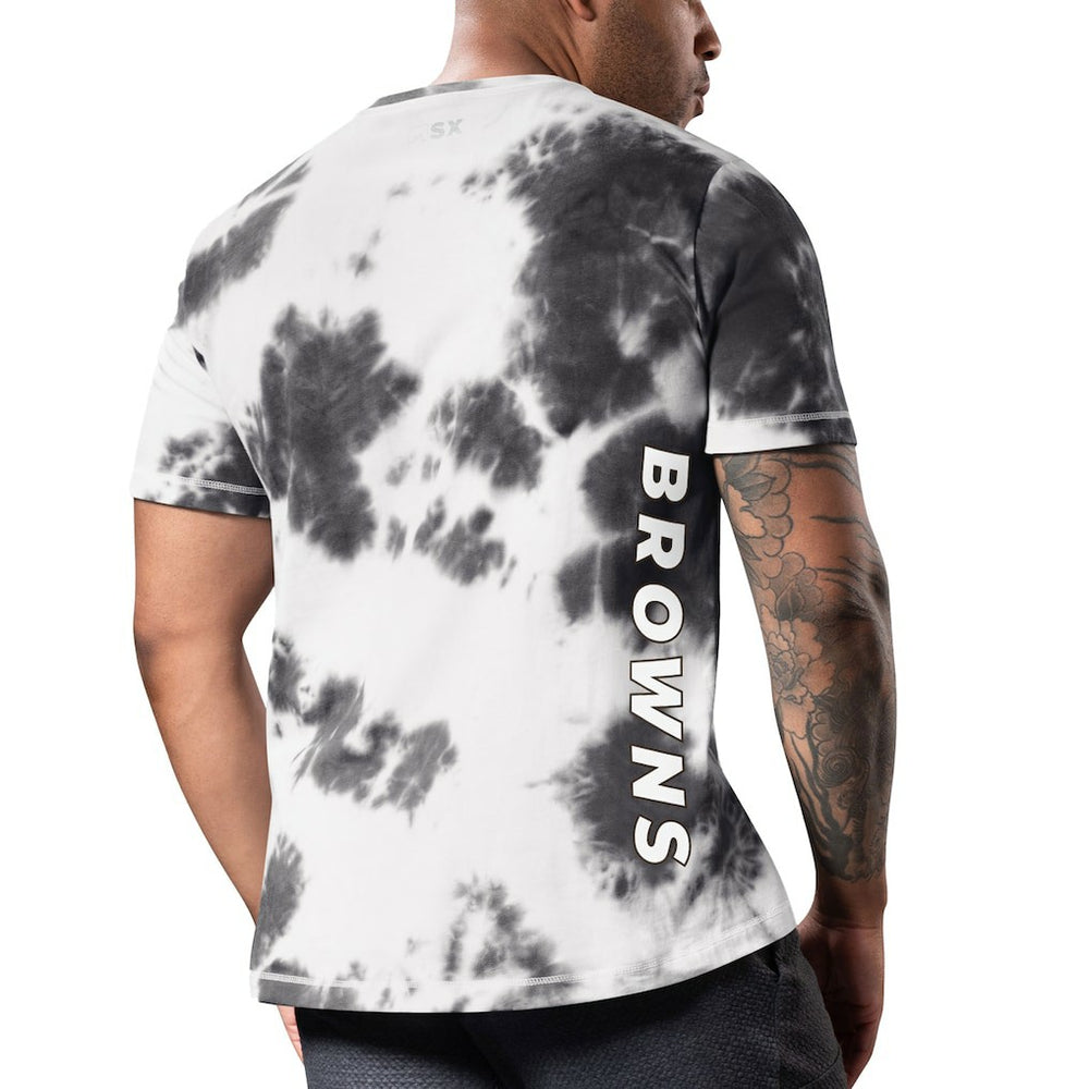 Cleveland Browns MSX by Michael Strahan Freestyle Tie-Dye T-Shirt - Black - NFL