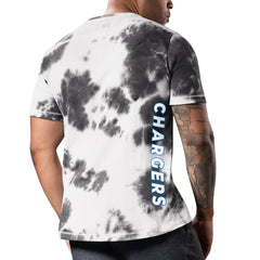 Los Angeles Chargers MSX by Michael Strahan Freestyle Tie-Dye T-Shirt - Black - NFL