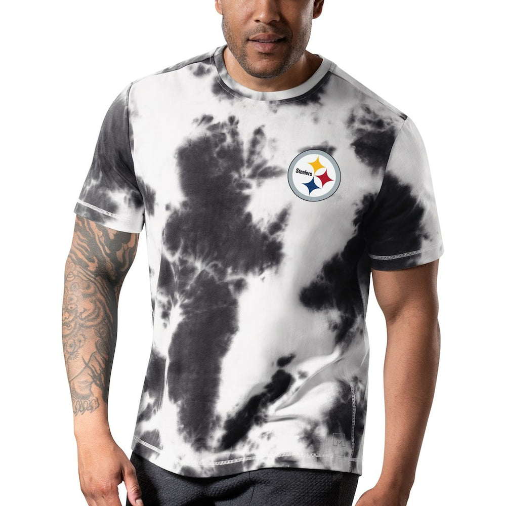 Pittsburgh Steelers MSX by Michael Strahan Freestyle Tie-Dye T-Shirt - Black - NFL