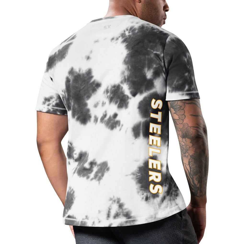 Pittsburgh Steelers MSX by Michael Strahan Freestyle Tie-Dye T-Shirt - Black - NFL