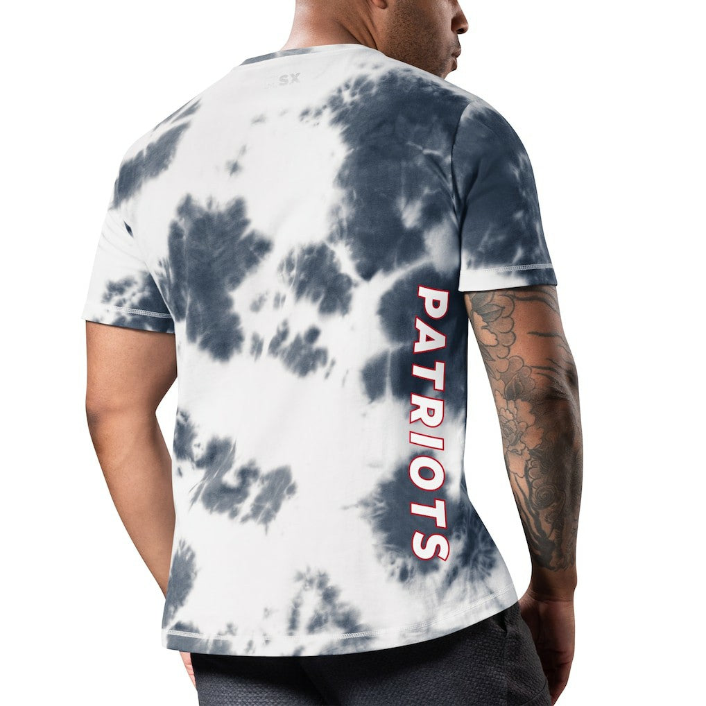 New England Patriots MSX by Michael Strahan Freestyle Tie-Dye T-Shirt - Navy - NFL