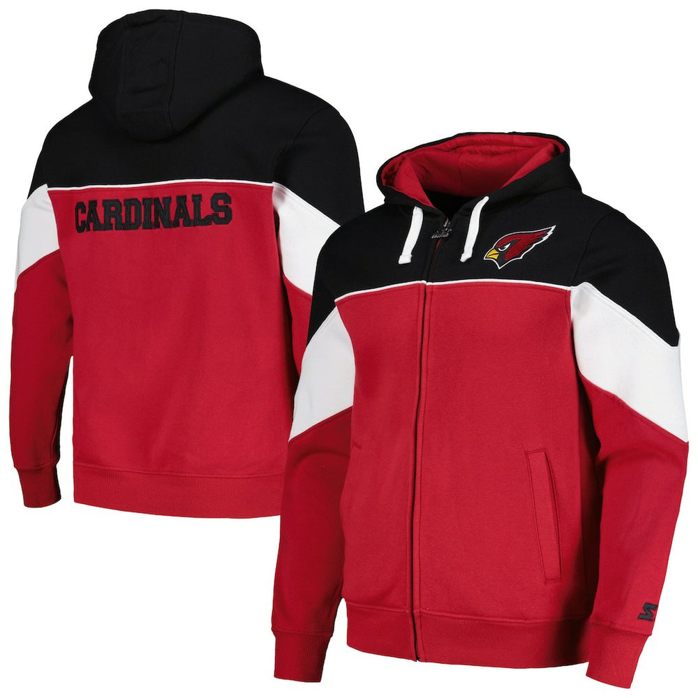 Arizona Cardinals Starter Running Back Full-Zip Hoodie - Cardinal/Black - NFL