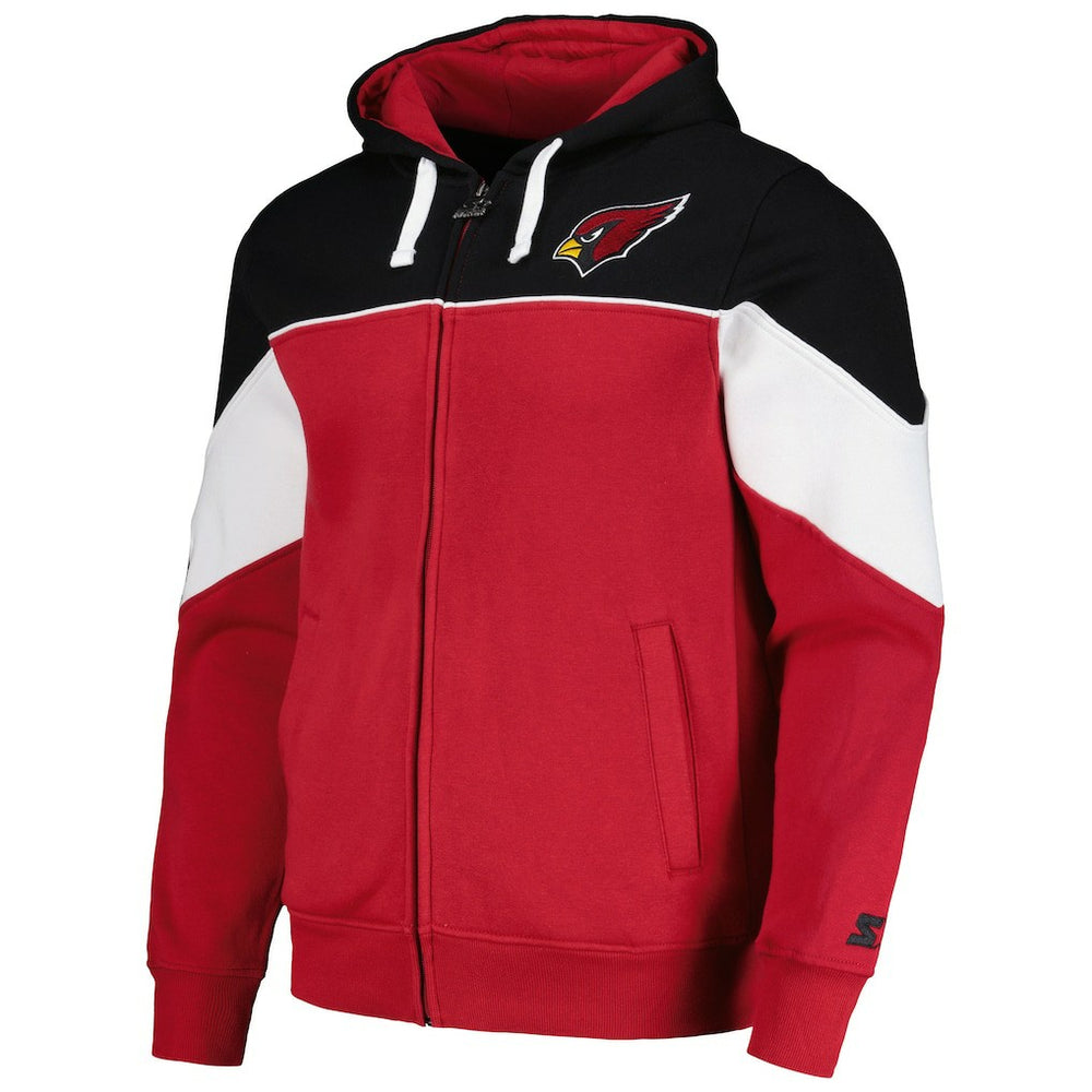 Arizona Cardinals Starter Running Back Full-Zip Hoodie - Cardinal/Black - NFL