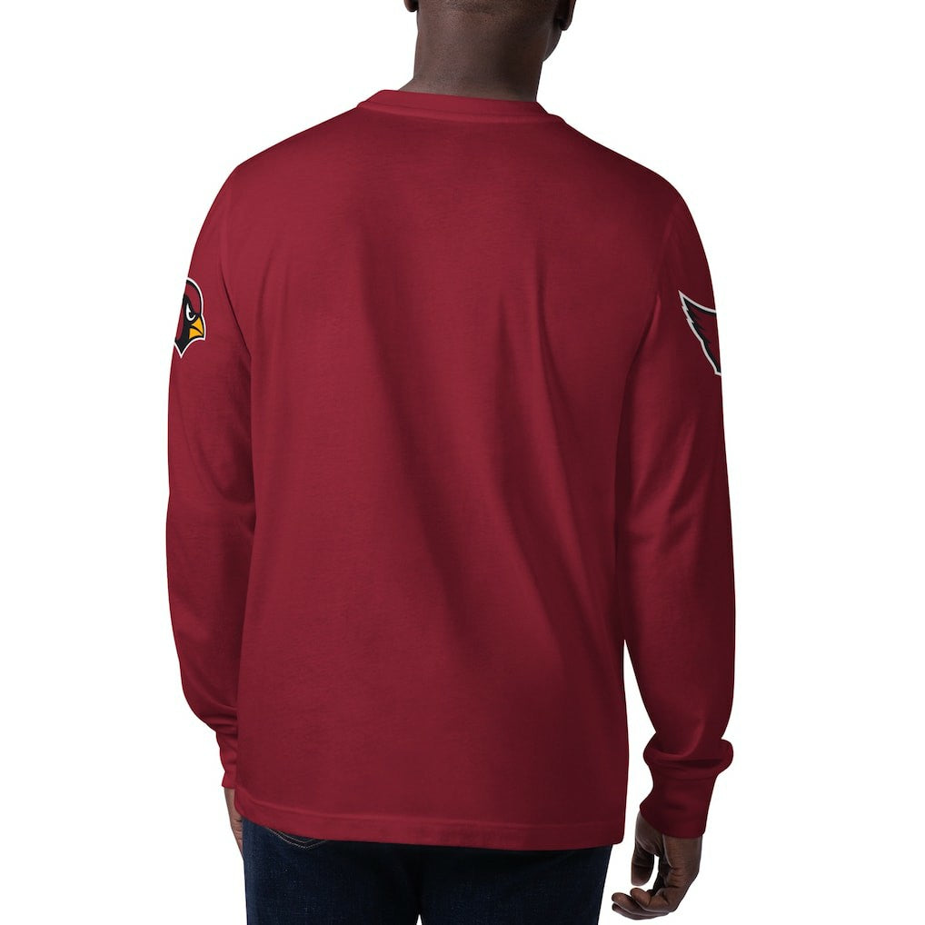 Arizona Cardinals Starter Clutch Hit Long Sleeve T-Shirt - Cardinal - NFL