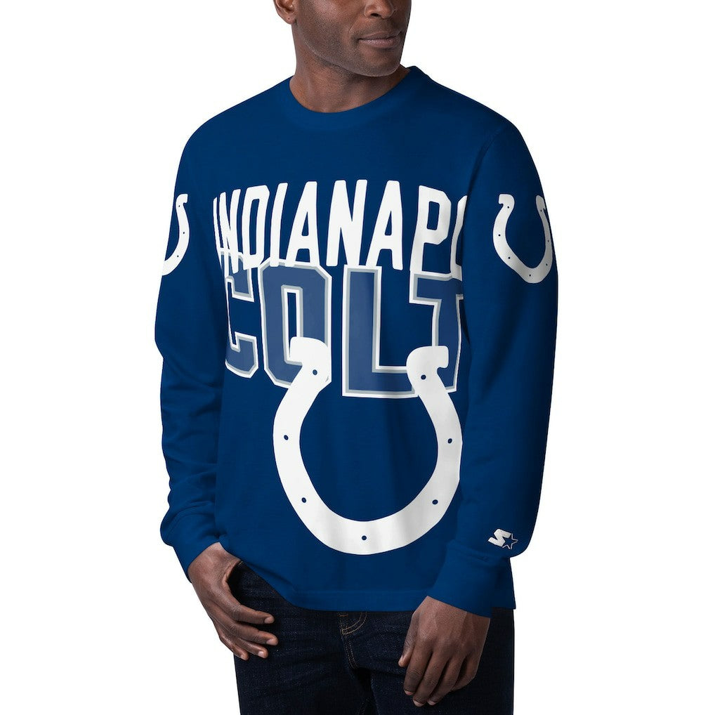 Indianapolis Colts Starter Clutch Hit Long Sleeve T-Shirt - Royal - NFL
