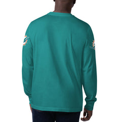 Miami Dolphins Starter Clutch Hit Long Sleeve T-Shirt - Aqua - NFL