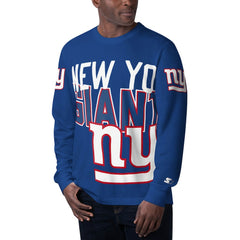 New York Giants Starter Clutch Hit Long Sleeve T-Shirt - Royal - NFL