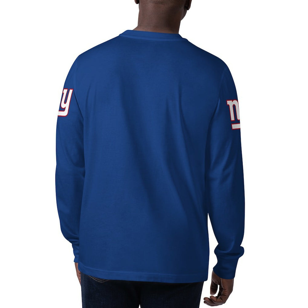 New York Giants Starter Clutch Hit Long Sleeve T-Shirt - Royal - NFL
