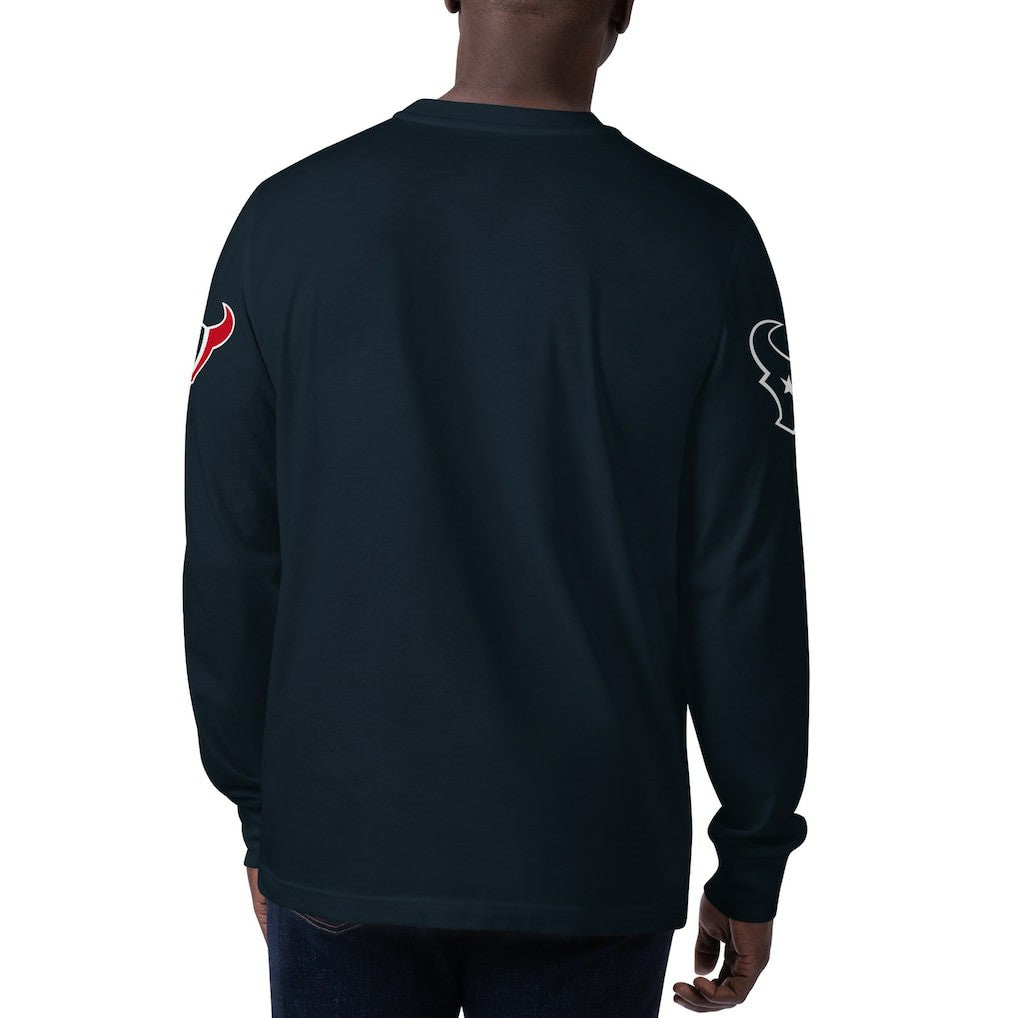 Houston Texans Starter Clutch Hit Long Sleeve T-Shirt - Navy - NFL