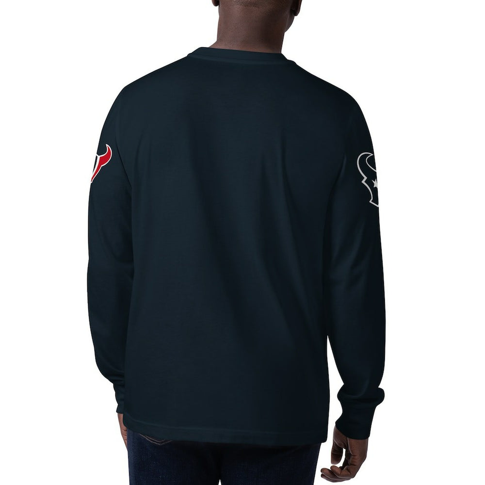 Houston Texans Starter Clutch Hit Long Sleeve T-Shirt - Navy - NFL