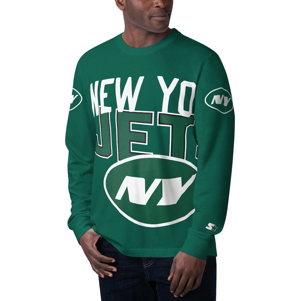 New York Jets Starter Clutch Hit Long Sleeve T-Shirt - Green - NFL