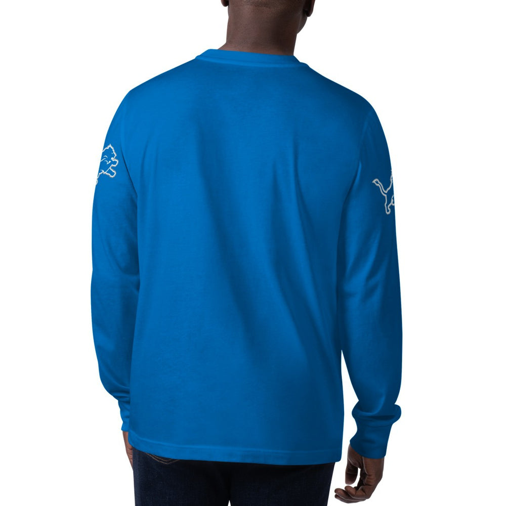 Detroit Lions Starter Clutch Hit Long Sleeve T-Shirt - Blue - NFL