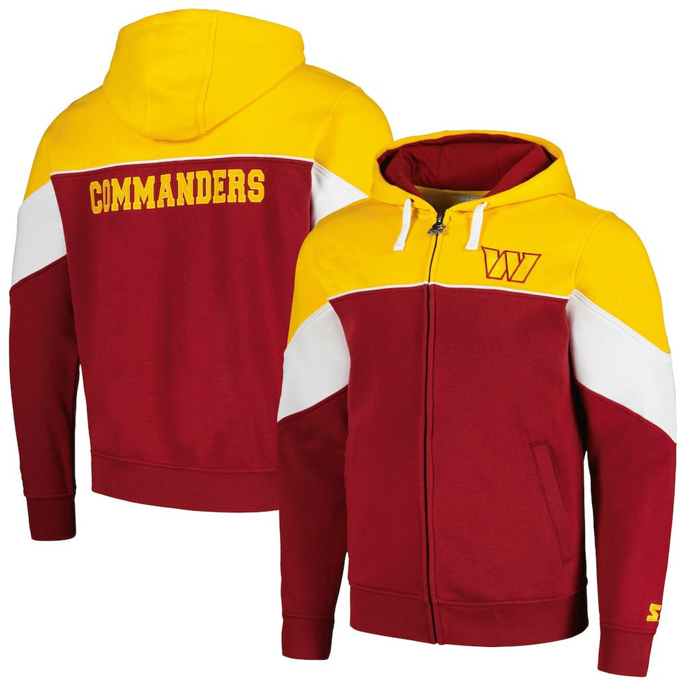 Washington Commanders Starter Running Back Full-Zip Hoodie - Burgundy/Gold - NFL
