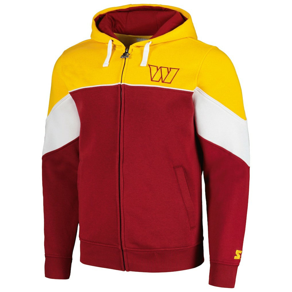 Washington Commanders Starter Running Back Full-Zip Hoodie - Burgundy/Gold - NFL