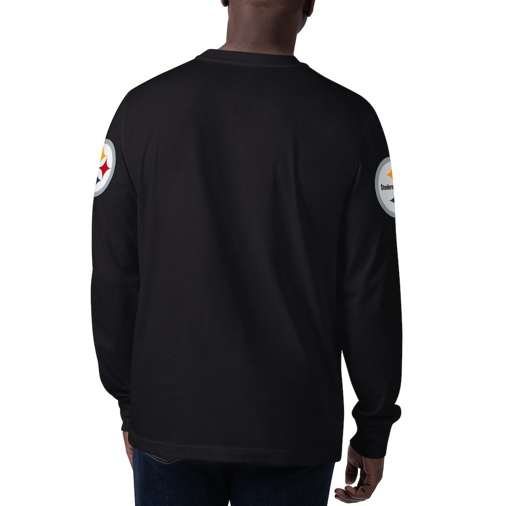 Pittsburgh Steelers Starter Clutch Hit Long Sleeve T-Shirt - Black - NFL