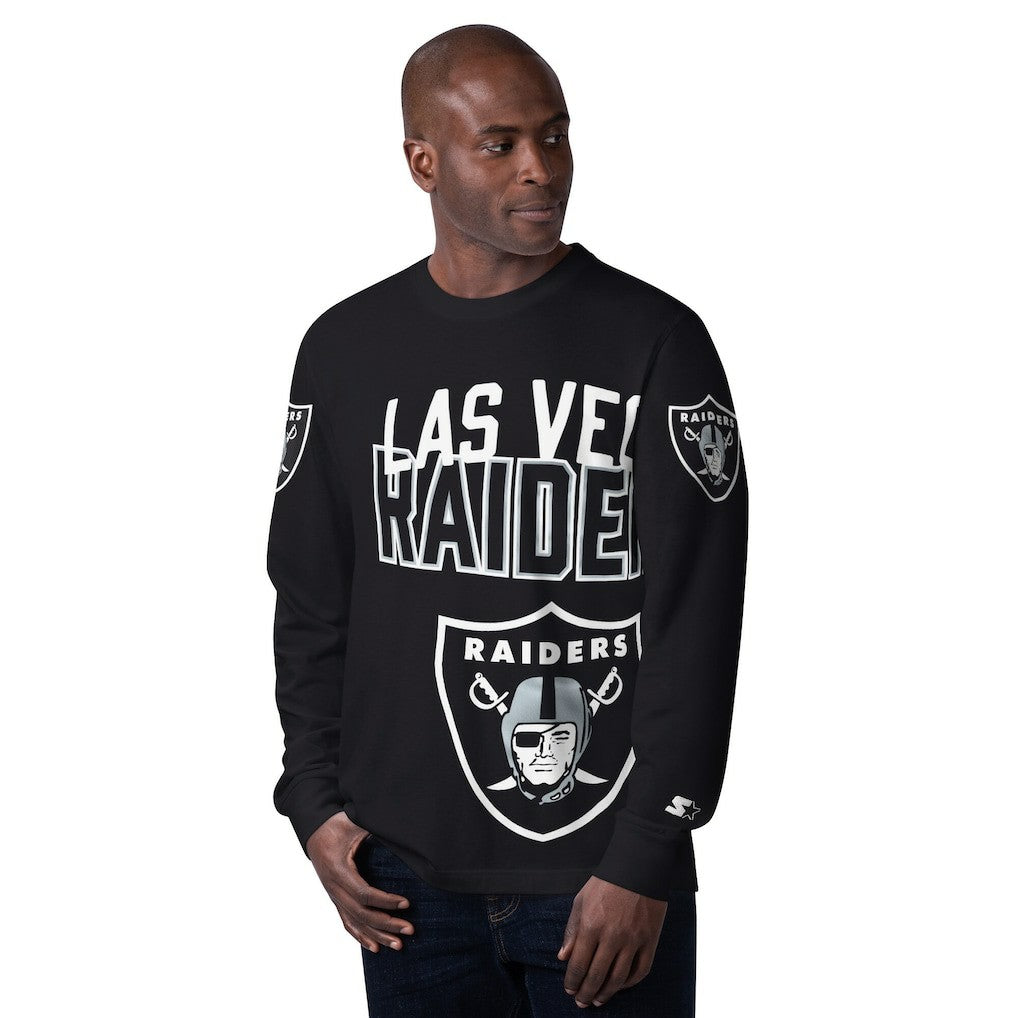 Las Vegas Raiders Starter Clutch Hit Long Sleeve T-Shirt - Black - NFL