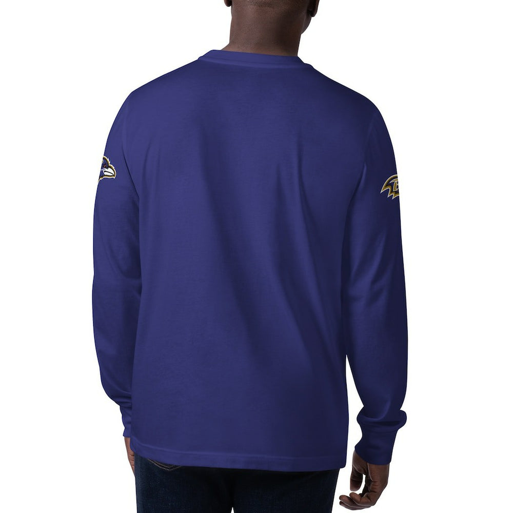 Baltimore Ravens Starter Clutch Hit Long Sleeve T-Shirt - Purple - NFL