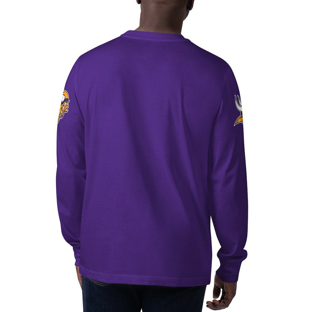 Minnesota Vikings Starter Clutch Hit Long Sleeve T-Shirt - Purple - NFL