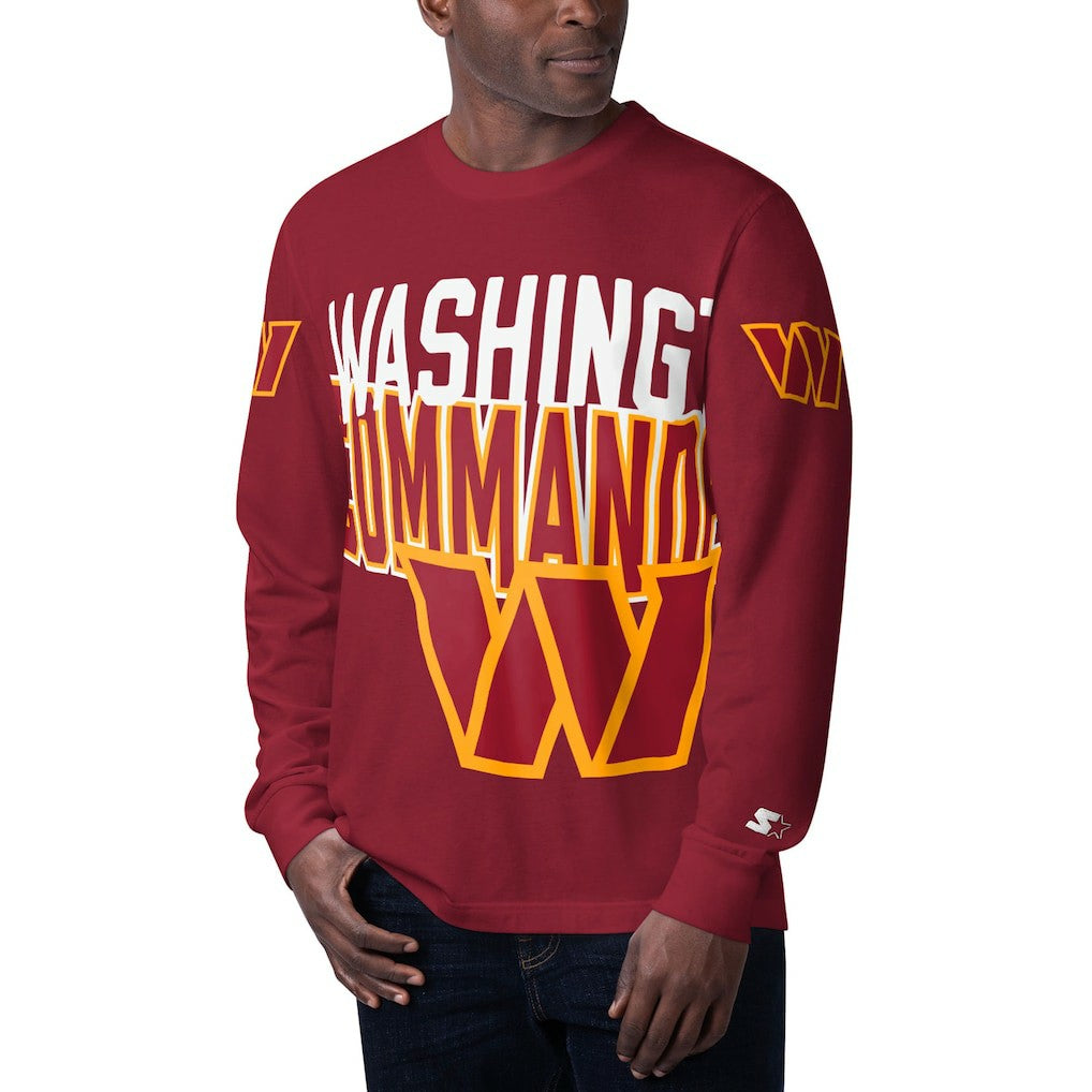 Washington Commanders Starter Clutch Hit Long Sleeve T-Shirt - Burgundy - NFL