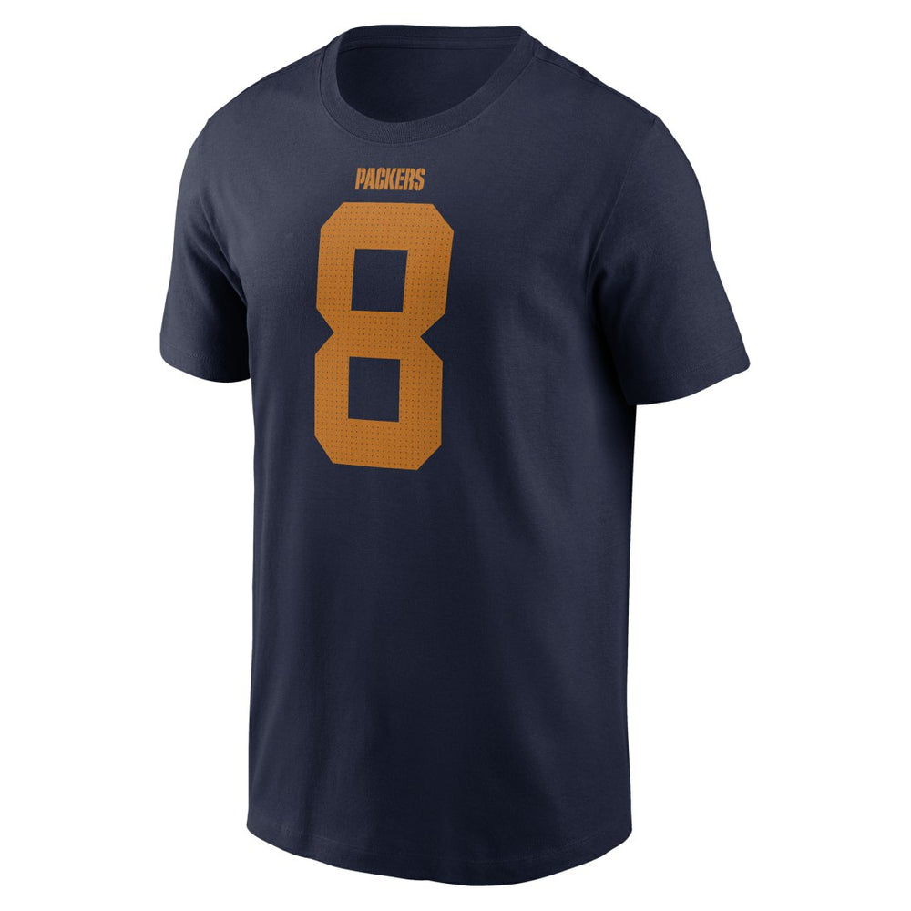 Josh Jacobs Green Bay Packers Player Name & Number T-Shirt - Navy - Nike