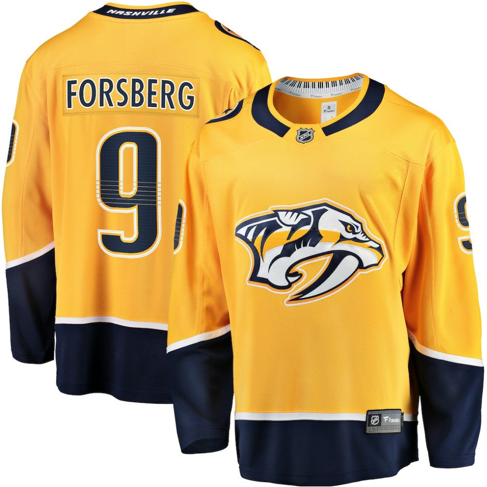 Filip Forsberg Nashville Predators Fanatics Home Breakaway Jersey - Gold | Fanatics Clearance
