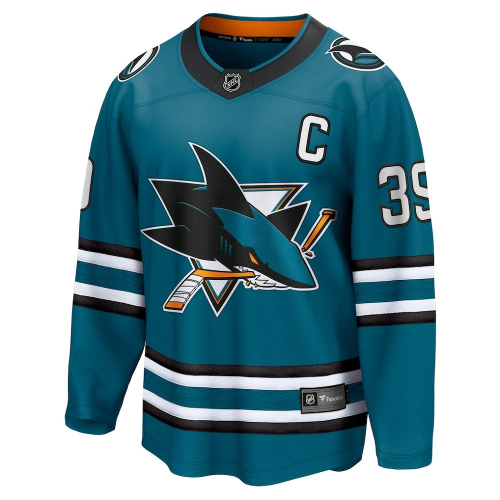Logan Couture San Jose Sharks Fanatics Home Breakaway Jersey - Teal | Fanatics sale