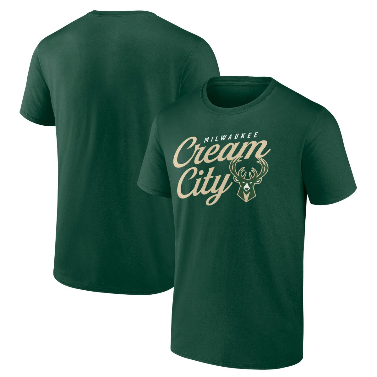 Milwaukee Bucks Hometown Collection Cream City T-Shirt Hunter Green