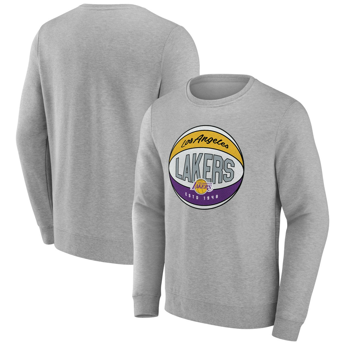 Los Angeles Lakers Hard Color Pullover Sweatshirt Gray