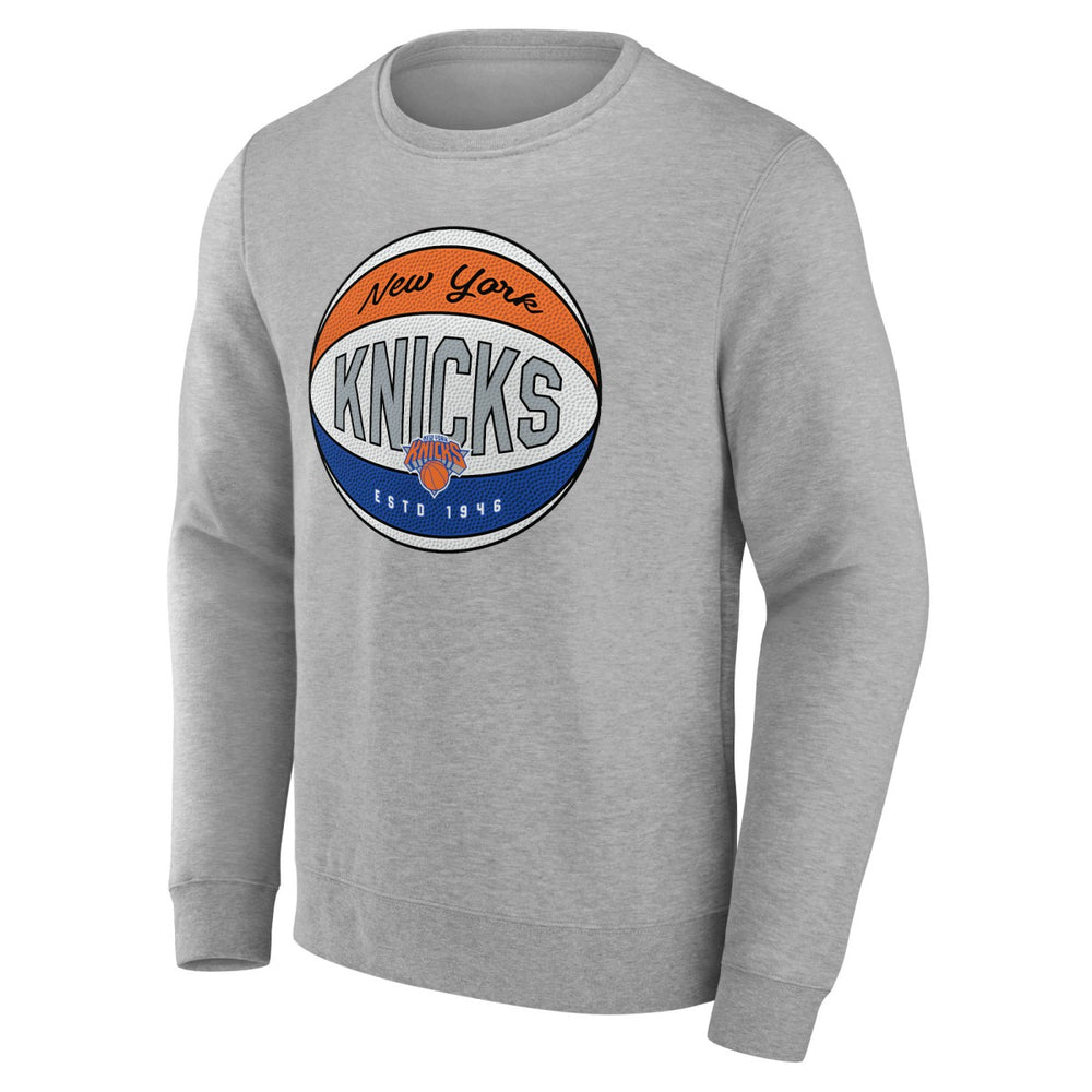 New York Knicks Hard Color Pullover Sweatshirt Gray