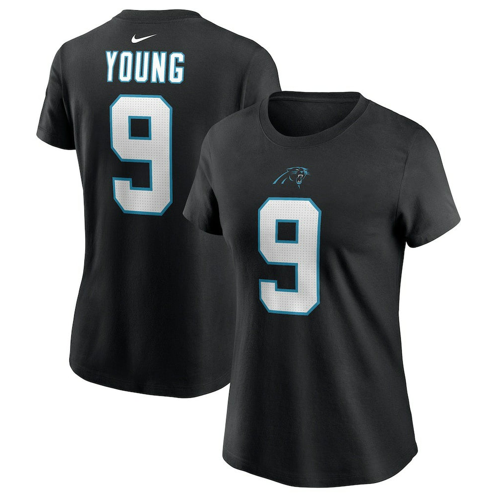 Bryce Young Carolina Panthers Women's Player Name & Number T-Shirt - Black - Nike