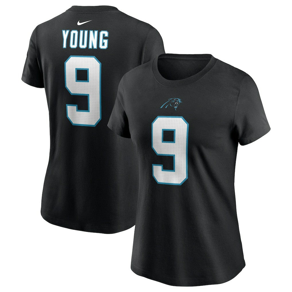 Bryce Young Carolina Panthers Women's Player Name & Number T-Shirt - Black - Nike