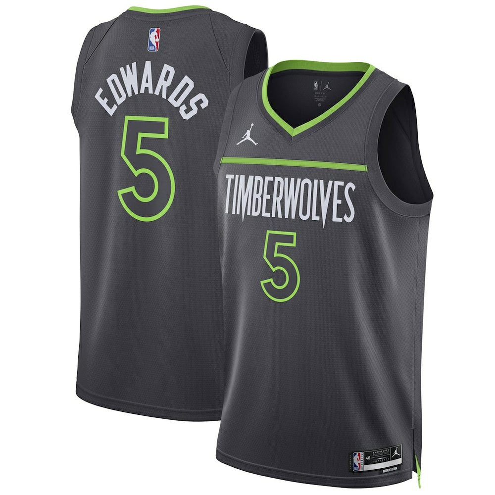 Anthony Edwards Minnesota Timberwolves Jordan Brand Unisex Swingman Jersey Statement Edition Charcoal