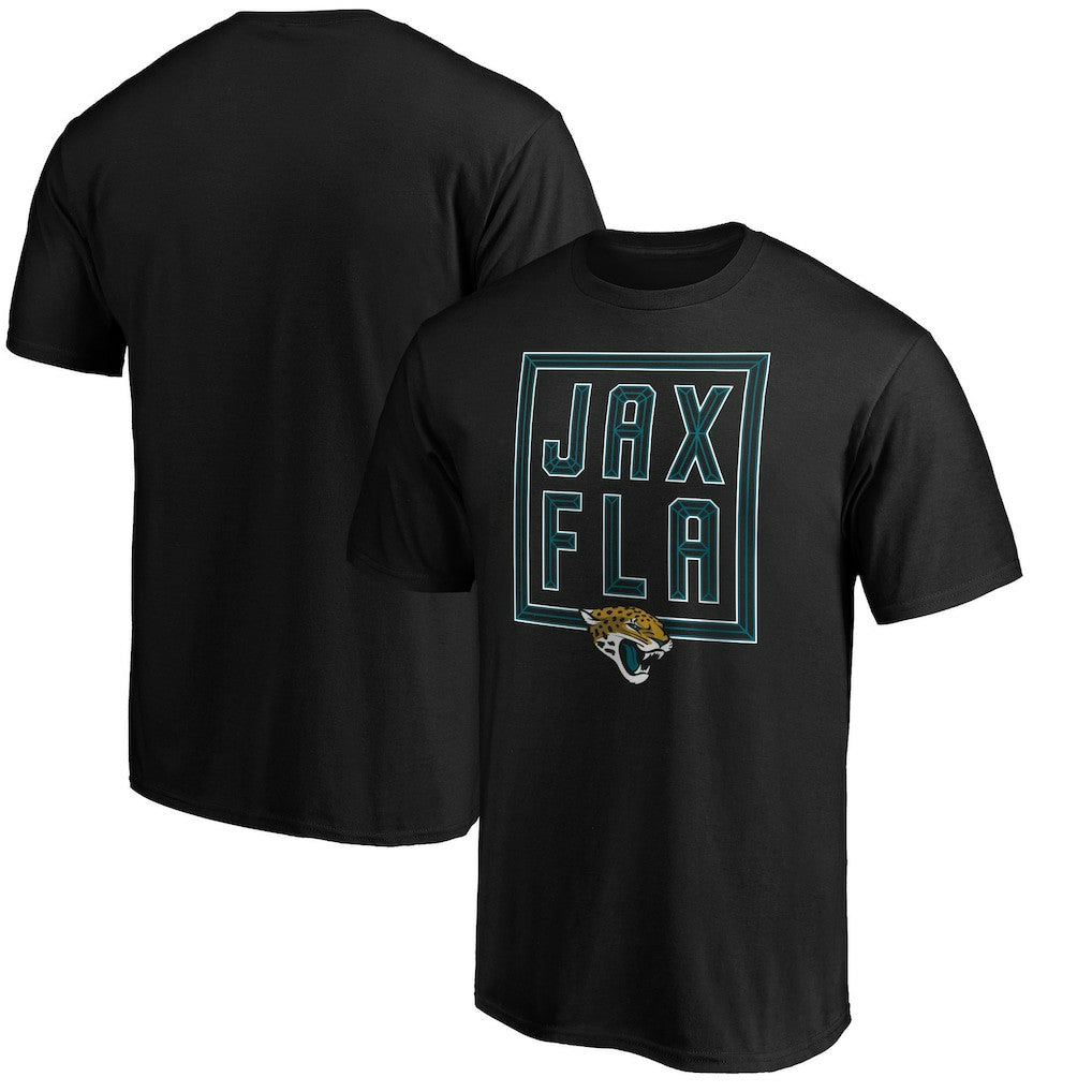 Jacksonville Jaguars Hometown Collection Initial Outline T-Shirt - Black - NFL