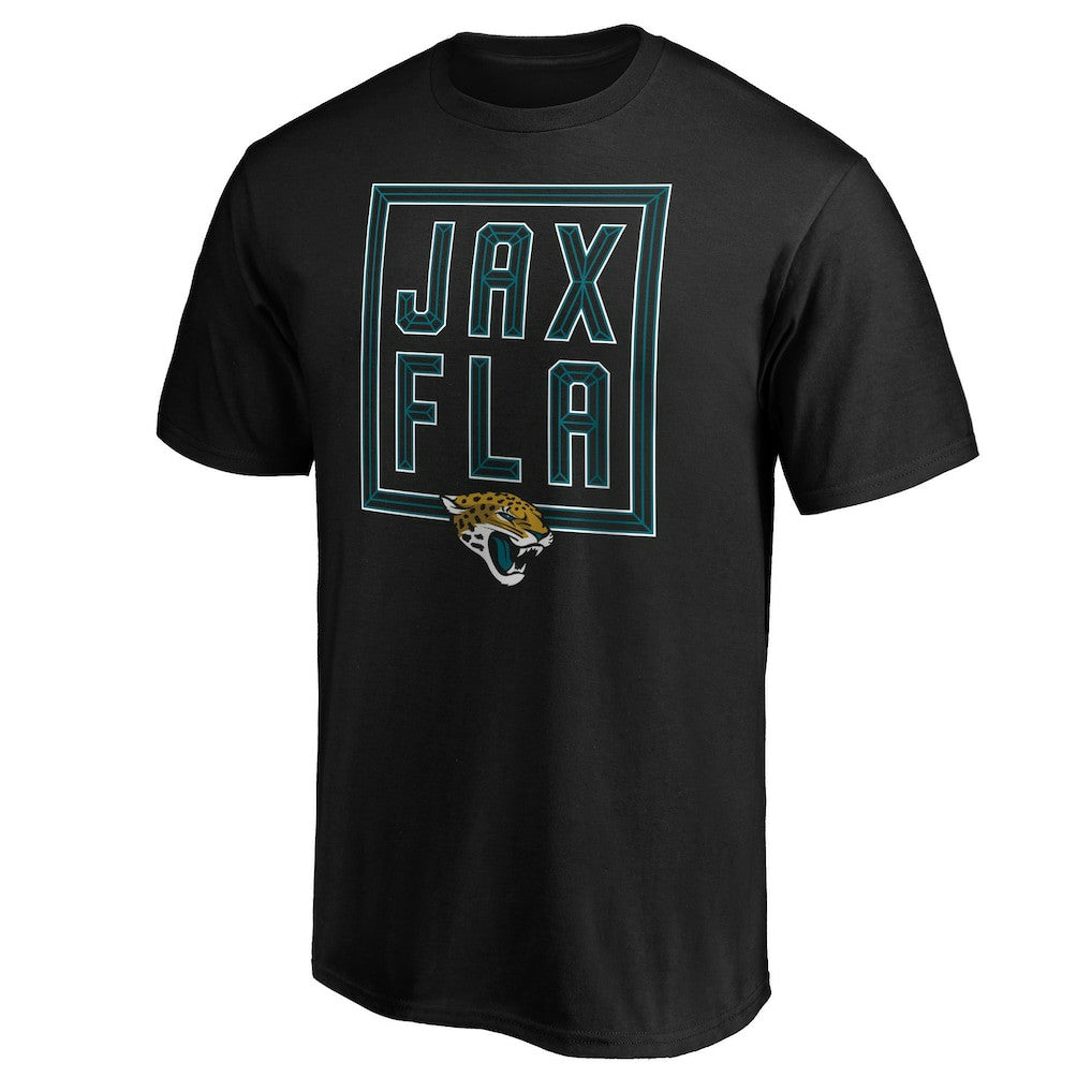 Jacksonville Jaguars Hometown Collection Initial Outline T-Shirt - Black - NFL