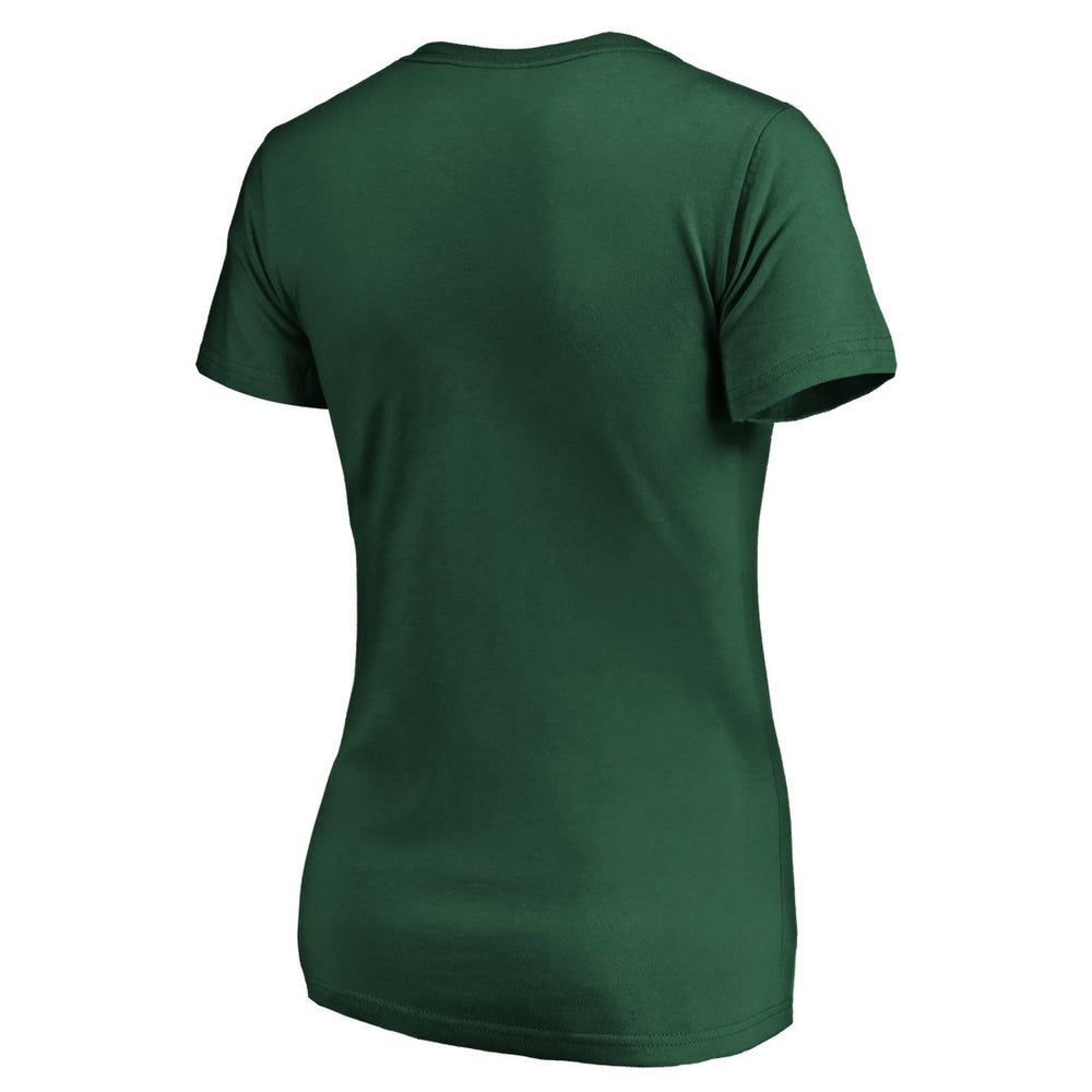 Green Bay Packers Women's Script V-Neck T-Shirt - Green - NFL